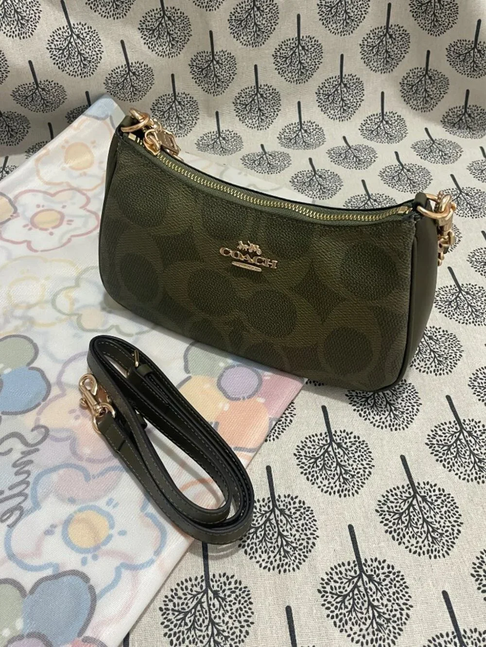 Coach Teri Mini Green Shoulder Bag